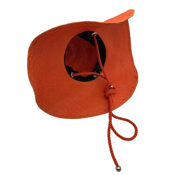Gladys Tamez 'Millinery' Orange Poly Bucket Hat Size M - Picture 4 of 5